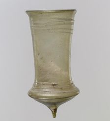 Glass Beaker with White Trails, Frankish, late 6th-early 7th century. Creator: Unknown