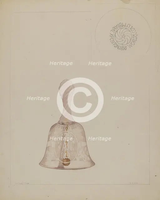 Glass Bell, c. 1936. Creator: Samuel O. Klein.