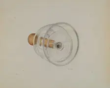 Glass Butter Mold, c. 1938. Creator: Donald Williams