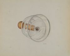 Glass Butter Mold, c. 1938. Creator: Donald Williams