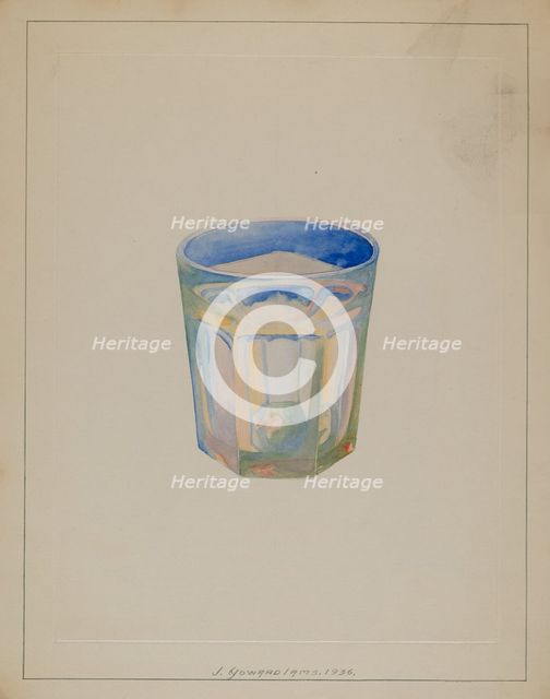 Glass, c. 1936. Creator: J. Howard Iams.