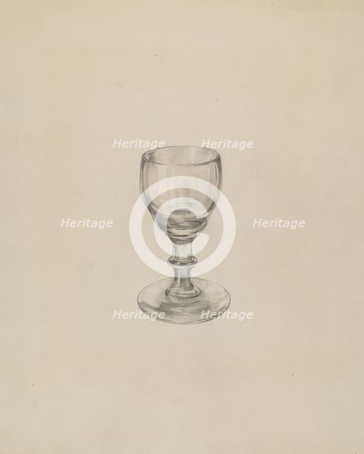 Glass, c. 1936. Creator: Lillian Causey.