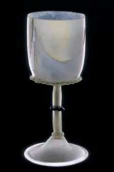 Glass goblet, 14th century. Creator: Unknown