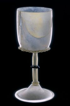 Glass goblet, 14th century. Creator: Unknown