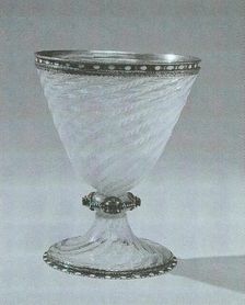 Glass Goblet, Vienna, late 17th century, mount: 18th/19th century. Creator: Unknown