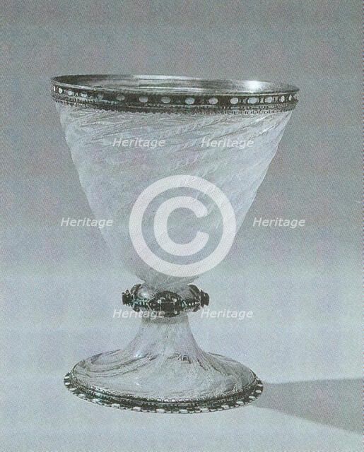 Glass Goblet, Vienna, late 17th century, mount: 18th/19th century. Creator: Unknown.