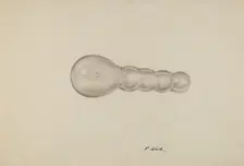 Glass Darning Ball, c. 1941. Creator: Paul Ward