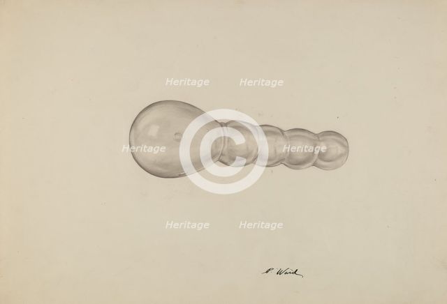 Glass Darning Ball, c. 1941. Creator: Paul Ward.