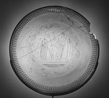 Glass Dish with an Engraving of the Raising of Lazarus, Late Roman, 4th-5th century. Creator: Unknown