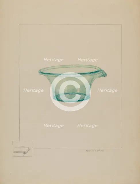 Glass Dish, c. 1937. Creator: Michael J. Miceli.