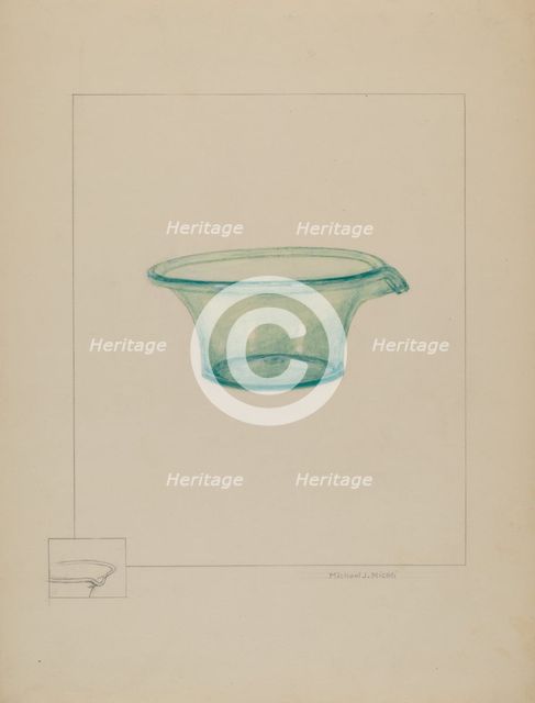 Glass Dish, c. 1937. Creator: Michael J. Miceli.