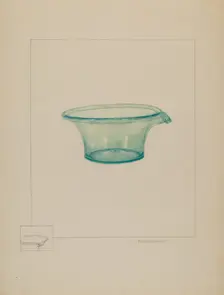 Glass Dish, c. 1937. Creator: Michael J. Miceli