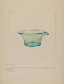 Glass Dish, c. 1937. Creator: Michael J. Miceli