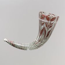 Glass Drinking Horn, Langobardic (?), 575-625. Creator: Unknown