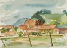 Glass factory near Kalvarienberg, after 1938. Creator: Anny Dollschein