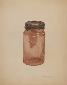 Glass Fruit Jar, c. 1940. Creator: Robert Penson