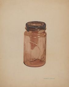 Glass Fruit Jar, c. 1940. Creator: Robert Penson
