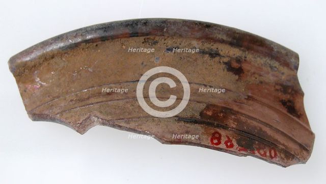 Glass Fragment, Coptic, 4th-early 5th century. Creator: Unknown.