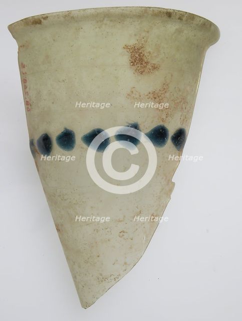 Glass Fragment, Coptic, 4th-early 5th century. Creator: Unknown.