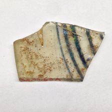 Glass Fragment, Crusader, 13th century. Creator: Unknown