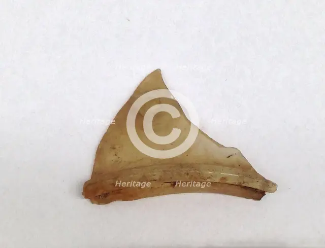 Glass Fragment, Crusader, 13th century. Creator: Unknown.