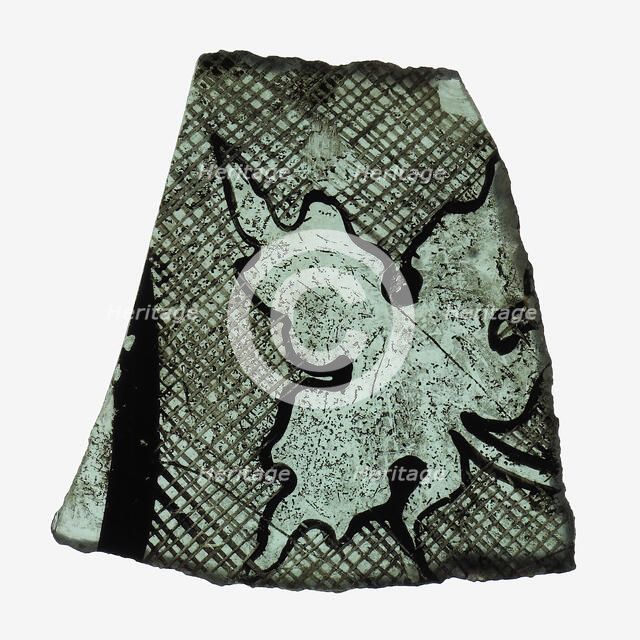 Glass Fragment, British, 14th century. Creator: Unknown.