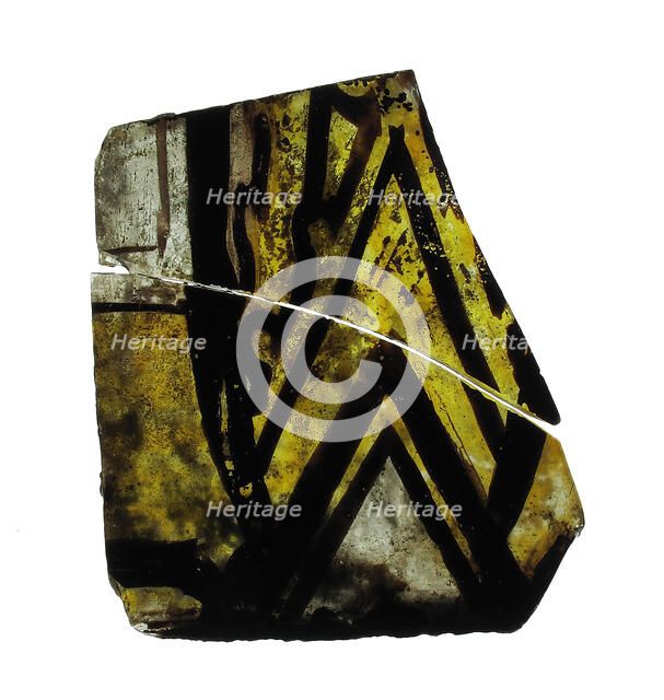 Glass Fragment, British, 14th century. Creator: Unknown.