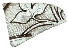 Glass Fragment, British, 14th century. Creator: Unknown