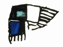 Glass Fragment, British, 15th century. Creator: Unknown