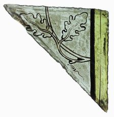 Glass Fragment, British, ca.1350. Creator: Unknown