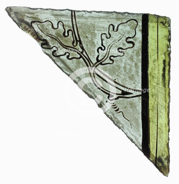 Glass Fragment, British, ca.1350. Creator: Unknown.