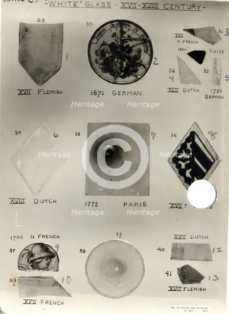 Glass Fragment, Dutch, 18th century. Creator: Unknown.