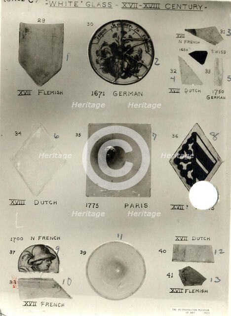 Glass Fragment, Dutch, 18th century. Creator: Unknown.