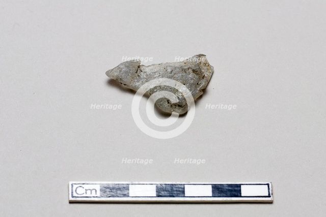 Glass fragment, early 17th-mid 18th century. Creator: Unknown.