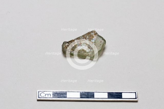 Glass fragment, early 17th-mid 18th century. Creator: Unknown.