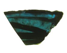 Glass Fragment, European, 13th-14th century. Creator: Unknown