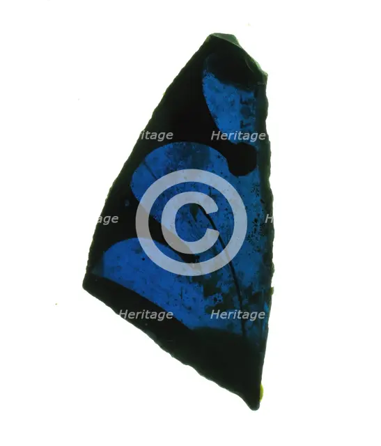 Glass Fragment, European, 13th-14th century. Creator: Unknown.