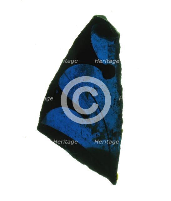 Glass Fragment, European, 13th-14th century. Creator: Unknown.