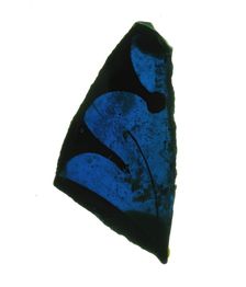 Glass Fragment, European, 13th-14th century. Creator: Unknown