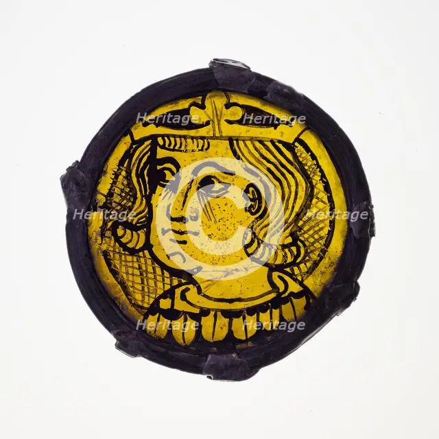 Glass Fragment, European, 13th century. Creator: Unknown.