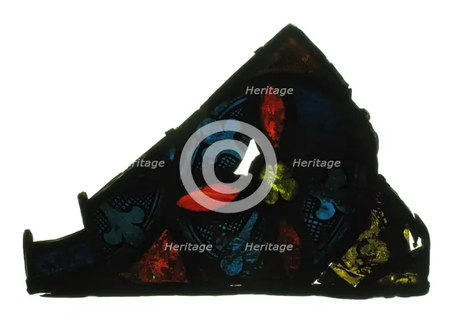 Glass Fragment, European, 13th century. Creator: Unknown.
