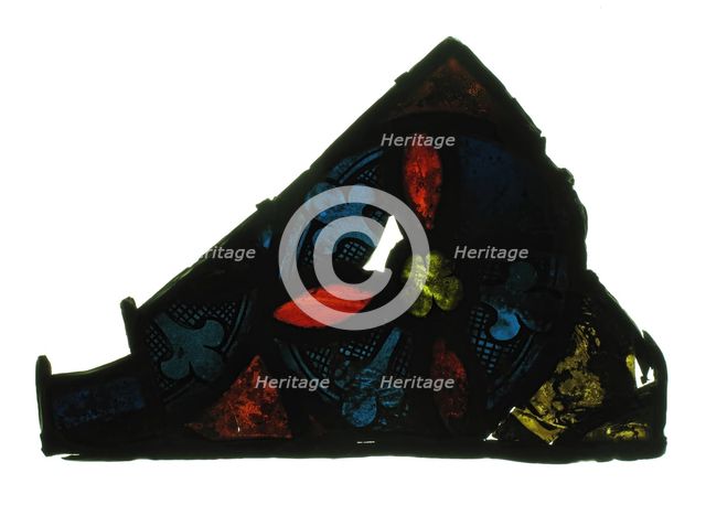 Glass Fragment, European, 13th century. Creator: Unknown.