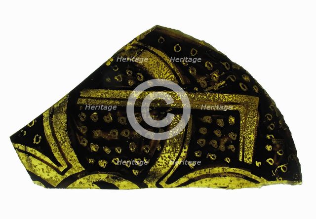 Glass Fragment, European, 14th century. Creator: Unknown.