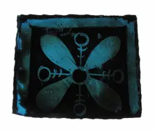 Glass Fragment, European, 14th century. Creator: Unknown