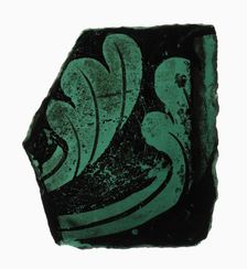 Glass Fragment, European, 14th century. Creator: Unknown