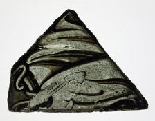 Glass Fragment, European, 14th century. Creator: Unknown