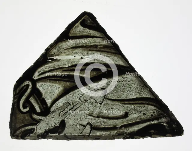 Glass Fragment, European, 14th century. Creator: Unknown.