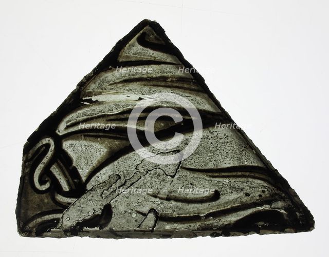 Glass Fragment, European, 14th century. Creator: Unknown.