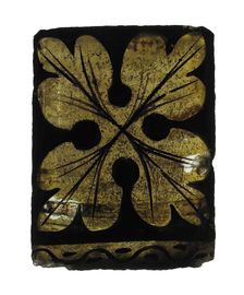 Glass Fragment, European, 14th century. Creator: Unknown