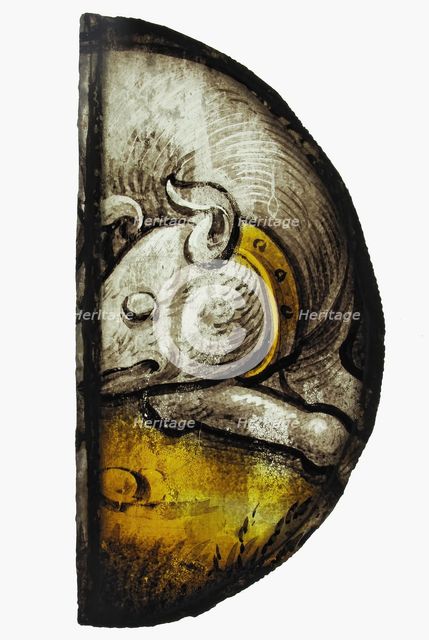 Glass Fragment, European, 15th-16th century. Creator: Unknown.